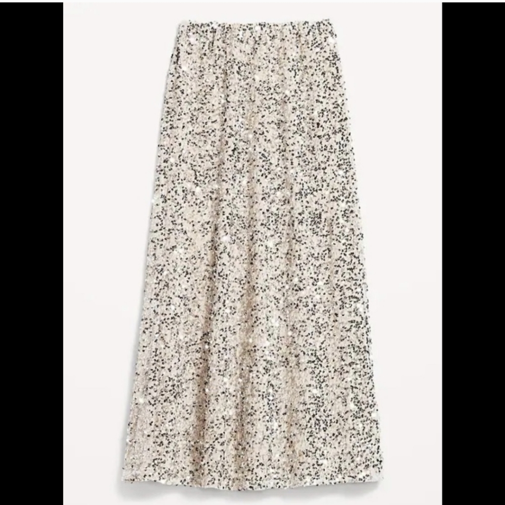 NWT Old Navy Sequin A-Line Maxi Skirt